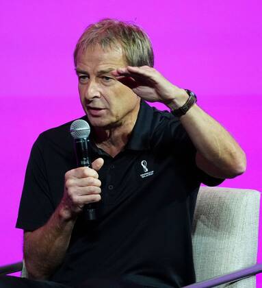 Mandatory Credit: Photo by Javier Garcia Shutterstock (13670832u) Jurgen Klinsmann during a technical briefing FIFA Technical Study Group press conference, PK, Pressekonferenz FIFA World Cup, WM, Weltmeisterschaft, Fussball 2022, Football, Main Media Centre, Doha, Qatar - 17 Dec 2022 Editorial Use Only FIFA Technical Study Group Press Conference, FIFA World Cup 2022, Football, Main Media Centre, Doha, Qatar - 17 Dec 2022 Editorial Use Only Copyright: xJavierxGarcia Shutterstockx 13670832u