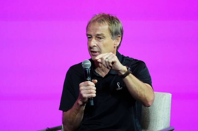 Mandatory Credit: Photo by Javier Garcia Shutterstock (13670832r) Jurgen Klinsmann during a technical briefing FIFA Technical Study Group press conference, PK, Pressekonferenz FIFA World Cup, WM, Weltmeisterschaft, Fussball 2022, Football, Main Media Centre, Doha, Qatar - 17 Dec 2022 Editorial Use Only FIFA Technical Study Group Press Conference, FIFA World Cup 2022, Football, Main Media Centre, Doha, Qatar - 17 Dec 2022 Editorial Use Only Copyright: xJavierxGarcia Shutterstockx 13670832r