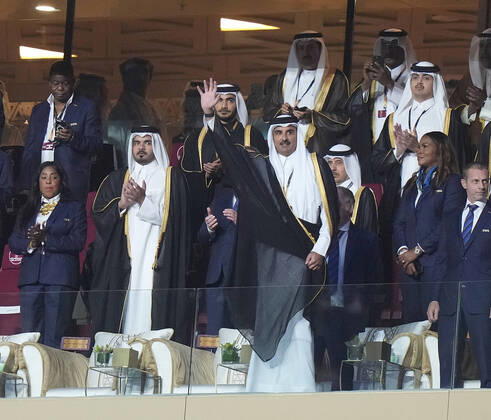 QAT, WM FIFA 2022, Finale, Argentinien vs Frankreich 18.12.2022, Lusail Iconic Stadium, Doha, QAT, WM FIFA 2022, Finale, Argentinien vs Frankreich, im Bild Tamim bin Hamad Al Thani, der Emir von Katar...