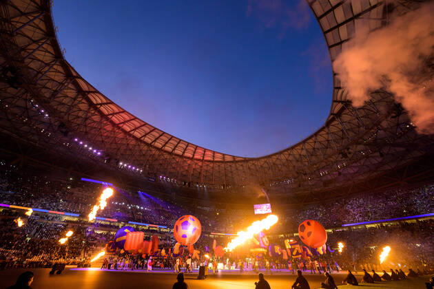 221218 View of the closing ceremony ahead of the FIFA World Cup, WM, Weltmeisterschaft, Fussball 2022 final between Argentina and France on December 18, 2022 in Doha. Photo: Joel Marklund BILDBYRAN kod JM JM0415 bbeng fotboll football soccer fotball vm fotbolls-vm fotball-vm fotbolls-vm 2022 fifa world cup 2022 final argentina frankrike france Copyright: JOELxMARKLUND BB221218JM019