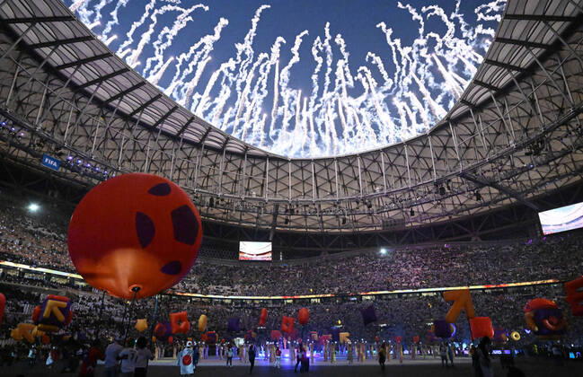 Fussball, Herren, Saison 2022 23, WM in Katar, Finale, Argentinien - Frankreich im Lusail Iconic Stadium in Lusail, Abschlussfeier, 18.12. 2022, Copyright: xMatthiasxKochx