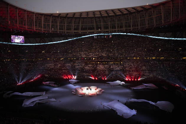 LUSAIL CITY, QATAR - DECEMBER 18: General view during the closing ceremony before the FIFA World Cup, WM, Weltmeisterschaft, Fussball Qatar 2022 Final match between Argentina and France at Lusail Stadium on December 18, 2022 in Lusail City, Qatar. (Photo by Sebastian Frej) WCS  Copyright: xSebastianxFrej