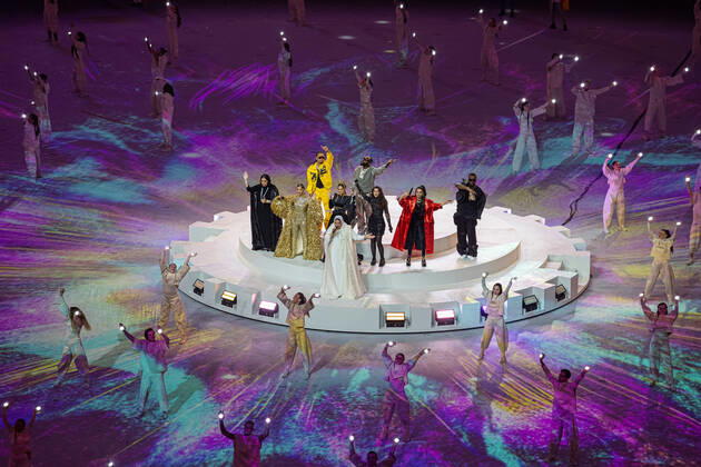 Football - FIFA World Cup, WM, Weltmeisterschaft, Fussball Qatar 2022 - Final - Argentina v France DOHA, QATAR - Sunday, December 18, 2022: Artists perform during the closing ceremony before the FIFA World Cup Qatar 2022 Final match between Argentina and France at the Lusail Stadium. AL-DAAYEN Lusail Stadium DOHA QATAR  Copyright: xDavidxRawcliffex P2022-12-18-FIFA_World_Cup_Final_2022-14