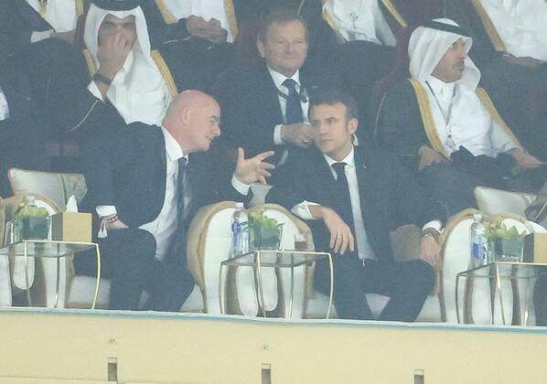 Mandatory Credit: Photo by Kieran McManus Shutterstock (13670809al) FIFA President Gianni Infantino and Emmanuel Macron President of France Argentina v France, FIFA World Cup, WM, Weltmeisterschaft, Fussball 2022, Final, Football, Lusail Stadium, Al Daayen, Qatar - 18 Dec 2022 Editorial Use Only Argentina v France, FIFA World Cup 2022, Final, Football, Lusail Stadium, Al Daayen, Qatar - 18 Dec 2022 Editorial Use Only Copyright: xKieranxMcManus Shutterstockx 13670809al