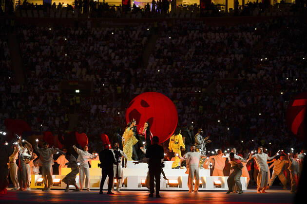 Ceremonie de Cloture - Maitre Gims FOOTBALL : Argentine vs france - Finale - Coupe du Monde Qatar 2022 - 18 12 2022 JBAutissier Panoramic