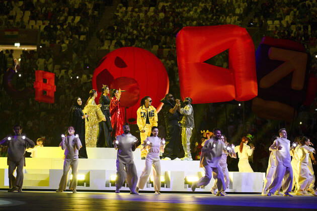 Ceremonie de Cloture - Maitre Gims FOOTBALL : Argentine vs france - Finale - Coupe du Monde Qatar 2022 - 18 12 2022 JBAutissier Panoramic 