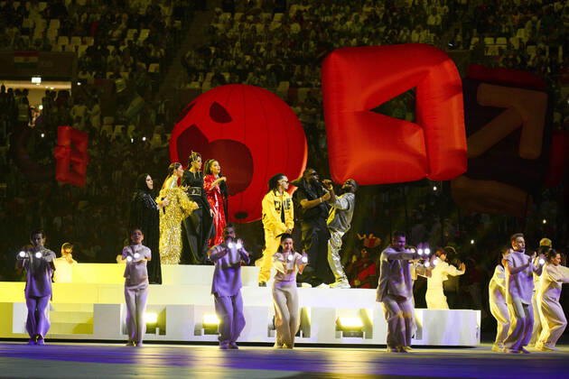 Ceremonie de Cloture - Maitre Gims FOOTBALL : Argentine vs france - Finale - Coupe du Monde Qatar 2022 - 18 12 2022 JBAutissier Panoramic