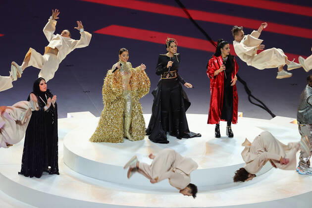 Closing ceremony performance during the Final of the FIFA World Cup, WM, Weltmeisterschaft, Fussball Qatar 2022 between Argentina and France at Lusail Stadium, Lusail, Qatar on 18 December 2022. Copyright: xPeterxDovganx 35040014
