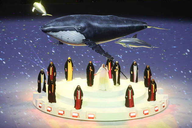 Closing ceremony performance during the Final of the FIFA World Cup, WM, Weltmeisterschaft, Fussball Qatar 2022 between Argentina and France at Lusail Stadium, Lusail, Qatar on 18 December 2022. Copyright: xPeterxDovganx 35040021
