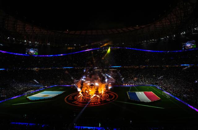 Mandatory Credit: Photo by Javier Garcia Shutterstock (13670815an) Pre-match atmosphere Argentina v France, FIFA World Cup, WM, Weltmeisterschaft, Fussball 2022, Final, Football, Lusail Stadium, Al Daayen, Qatar - 18 Dec 2022 Editorial Use Only Argentina v France, FIFA World Cup 2022, Final, Football, Lusail Stadium, Al Daayen, Qatar - 18 Dec 2022 Editorial Use Only Copyright: xJavierxGarcia Shutterstockx 13670815an
