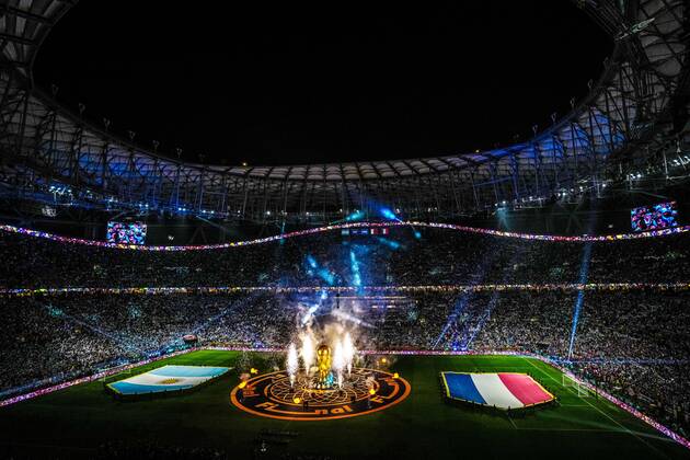 Mandatory Credit: Photo by Javier Garcia Shutterstock (13670815ap) Pre-match atmosphere Argentina v France, FIFA World Cup, WM, Weltmeisterschaft, Fussball 2022, Final, Football, Lusail Stadium, Al Daayen, Qatar - 18 Dec 2022 Editorial Use Only Argentina v France, FIFA World Cup 2022, Final, Football, Lusail Stadium, Al Daayen, Qatar - 18 Dec 2022 Editorial Use Only Copyright: xJavierxGarcia Shutterstockx 13670815ap
