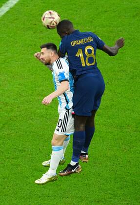 Mandatory Credit: Photo by Javier Garcia Shutterstock (13670815az) Dayot Upamecano of France and Lionel Messi of Argentina Argentina v France, FIFA World Cup, WM, Weltmeisterschaft, Fussball 2022, Final, Football, Lusail Stadium, Al Daayen, Qatar - 18 Dec 2022 Editorial Use Only Argentina v France, FIFA World Cup 2022, Final, Football, Lusail Stadium, Al Daayen, Qatar - 18 Dec 2022 Editorial Use Only Copyright: xJavierxGarcia Shutterstockx 13670815az
