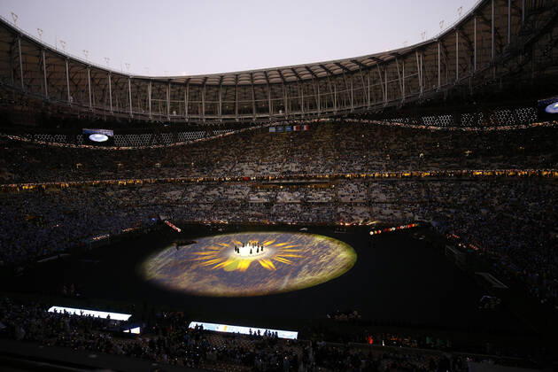 Argentina v France 2022 FIFA World Cup, WM, Weltmeisterschaft, Fussball General view during the closing ceremony prior to the 2022 FIFA World Cup Final between Argentina and France at Lusail Stadium, Lusail Content Not Available For UK Newspapers Copyright: xPaulxChestertonx FIL-17843-0044 UK Newspapers OUT