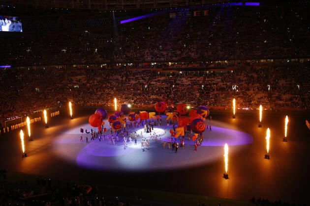 Argentina v France 2022 FIFA World Cup, WM, Weltmeisterschaft, Fussball General view during the closing ceremony prior to the 2022 FIFA World Cup Final between Argentina and France at Lusail Stadium, Lusail Content Not Available For UK Newspapers Copyright: xPaulxChestertonx FIL-17843-0049 UK Newspapers OUT