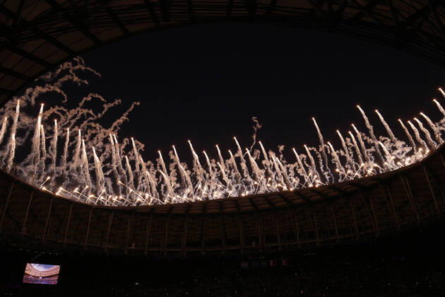 Argentina v France 2022 FIFA World Cup, WM, Weltmeisterschaft, Fussball General view during the closing ceremony prior to the 2022 FIFA World Cup Final between Argentina and France at Lusail Stadium, Lusail Content Not Available For UK Newspapers Copyright: xPaulxChestertonx FIL-17843-0052 UK Newspapers OUT