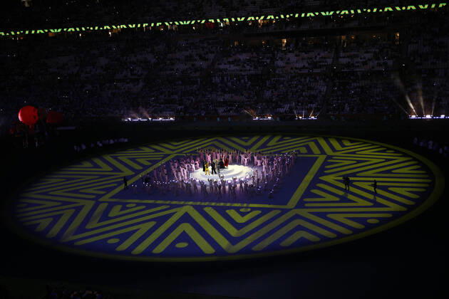Argentina v France 2022 FIFA World Cup, WM, Weltmeisterschaft, Fussball General view during the closing ceremony prior to the 2022 FIFA World Cup Final between Argentina and France at Lusail Stadium, Lusail Content Not Available For UK Newspapers Copyright: xPaulxChestertonx FIL-17843-0054 UK Newspapers OUT