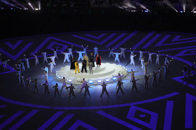 Argentina v France 2022 FIFA World Cup, WM, Weltmeisterschaft, Fussball General view during the closing ceremony prior to the 2022 FIFA World Cup Final between Argentina and France at Lusail Stadium, Lusail Content Not Available For UK Newspapers Copyright: xPaulxChestertonx FIL-17843-0077 UK Newspapers OUT