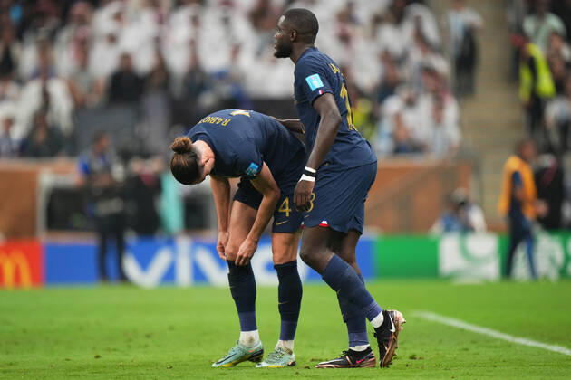 QAT: Argentina v France. FIFA World Cup, WM, Weltmeisterschaft, Fussball Qatar 2022. Final Kolo Muani and Adrien Rabiot of France during the FIFA World Cup Qatar 2022 match, Final, between Argentina and France played at Lusail Stadium on Dec 18, 2022 in Lusail, Qatar. Copyright: xBaguxBlancox xPRESSINx WC_221218_148