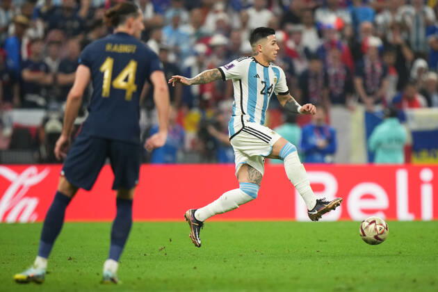 QAT: Argentina v France. FIFA World Cup, WM, Weltmeisterschaft, Fussball Qatar 2022. Final Enzo Fernandez of Argentina during the FIFA World Cup Qatar 2022 match, Final, between Argentina and France played at Lusail Stadium on Dec 18, 2022 in Lusail, Qatar. Copyright: xBaguxBlancox xPRESSINx WC_221218_161