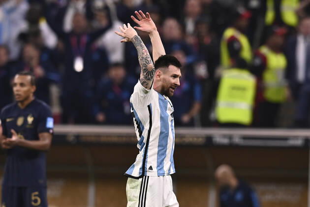 Foto Fabio Ferrari LaPresse - 18 Dicembre 2022 Lusail, Qatar - - Calcio - Qatar 2022 - Coppa del Mondo Fifa - Argentina vs Francia - Finale - Lusail Iconic Stadium - Nella foto: esultanza Lionel Messi (Argentina) 3-2 December 18, 2022 Lusail, Qatar - sport - Soccer - Qatar 2022- FIFA World Cup, WM, Weltmeisterschaft, Fussball - Argentina vs Francia - Final - Lusail Iconic Stadium In the pic: esultanza Lionel Messi (Argentina) 3-2 Copyright: xFabioxFerrari LaPressex
