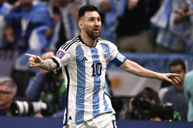 Foto Fabio Ferrari LaPresse - 18 Dicembre 2022 Lusail, Qatar - - Calcio - Qatar 2022 - Coppa del Mondo Fifa - Argentina vs Francia - Finale - Lusail Iconic Stadium - Nella foto: esultanza Lionel Messi (Argentina) 3-2 December 18, 2022 Lusail, Qatar - sport - Soccer - Qatar 2022- FIFA World Cup, WM, Weltmeisterschaft, Fussball - Argentina vs Francia - Final - Lusail Iconic Stadium In the pic: esultanza Lionel Messi (Argentina) 3-2 Copyright: xFabioxFerrari LaPressex