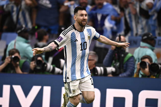 Foto Fabio Ferrari LaPresse - 18 Dicembre 2022 Lusail, Qatar - - Calcio - Qatar 2022 - Coppa del Mondo Fifa - Argentina vs Francia - Finale - Lusail Iconic Stadium - Nella foto: esultanza Lionel Messi (Argentina) 3-2 December 18, 2022 Lusail, Qatar - sport - Soccer - Qatar 2022- FIFA World Cup, WM, Weltmeisterschaft, Fussball - Argentina vs Francia - Final - Lusail Iconic Stadium In the pic: esultanza Lionel Messi (Argentina) 3-2 Copyright: xFabioxFerrari LaPressex