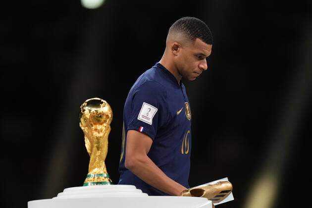 QAT: Argentina v France. FIFA World Cup, WM, Weltmeisterschaft, Fussball Qatar 2022. Final Kylian Mbappe of France during the FIFA World Cup Qatar 2022 match, Final, between Argentina and France played at Lusail Stadium on Dec 18, 2022 in Lusail, Qatar. Copyright: xBaguxBlancox xPRESSINx WC_221218_331