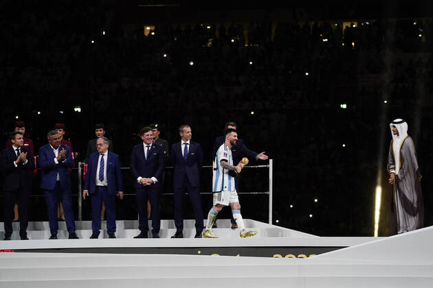 QAT: Argentina v France. FIFA World Cup, WM, Weltmeisterschaft, Fussball Qatar 2022. Final Lionel Messi of Argentina during the FIFA World Cup Qatar 2022 match, Final, between Argentina and France played at Lusail Stadium on Dec 18, 2022 in Lusail, Qatar. Copyright: xBaguxBlancox xPRESSINx WC_221218_361