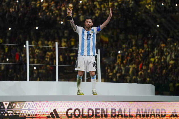 QAT: Argentina v France. FIFA World Cup, WM, Weltmeisterschaft, Fussball Qatar 2022. Final Lionel Messi of Argentina during the FIFA World Cup Qatar 2022 match, Final, between Argentina and France played at Lusail Stadium on Dec 18, 2022 in Lusail, Qatar. Copyright: xBaguxBlancox xPRESSINx WC_221218_363