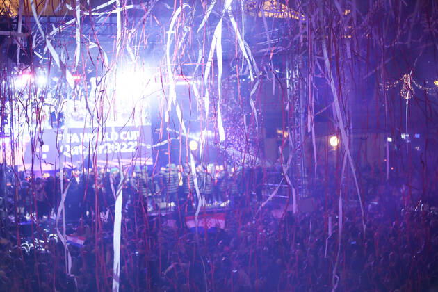 Croatia victory parade Croatia national team, Nationalteam is pictured during Croatia team victory parade at Ban Jelacic square (following their victory over Morocco in the 2022 FIFA World Cup, WM, Weltmeisterschaft, Fussball bronze medal match the previous day) on December 18, 2022 in Zagreb, Croatia. SanjinxStrukic PIXSELL