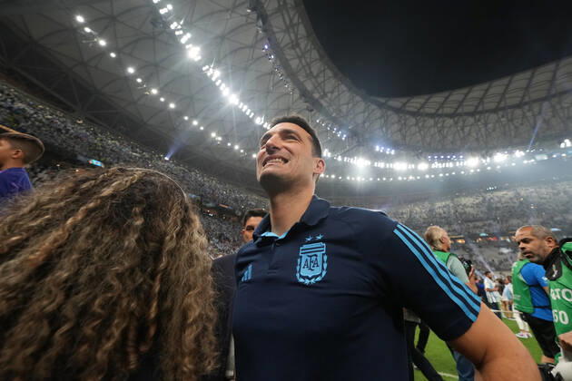 QAT: Argentina v France. FIFA World Cup, WM, Weltmeisterschaft, Fussball Qatar 2022. Final Argentina head coach Lionel Scaloni during the FIFA World Cup Qatar 2022 match, Final, between Argentina and France played at Lusail Stadium on Dec 18, 2022 in Lusail, Qatar. Copyright: xBaguxBlancox xPRESSINx WC_221218_380