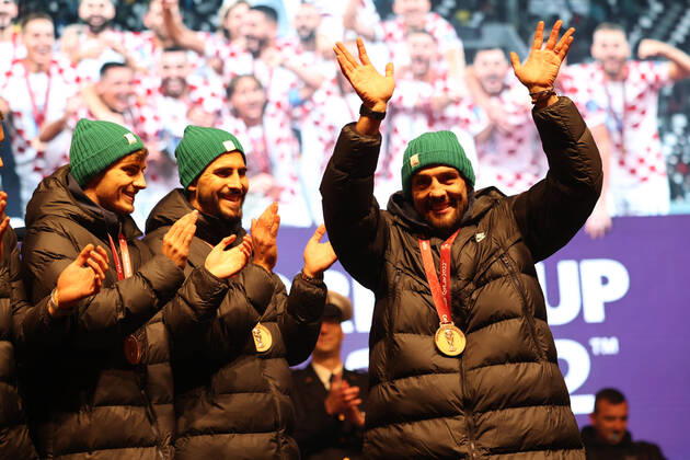 Zagreb, December 18, 2022. Magnificent welcome of the Croatian national football team in Zagreb after winning the bronze medal at the Quatar world cup 2022. Mateo Kovacic 