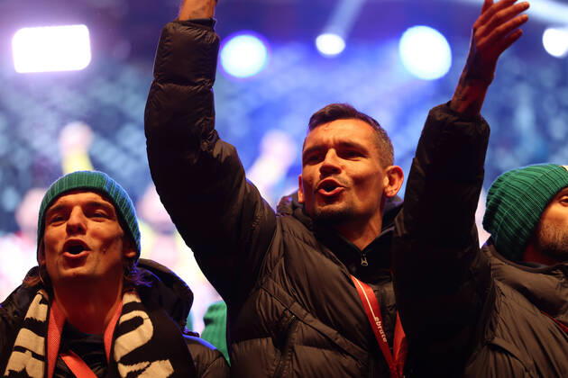 Zagreb, December 18, 2022. Magnificent welcome of the Croatian national football team in Zagreb after winning the bronze medal at the Quatar world cup 2022. Dejan Lovren 