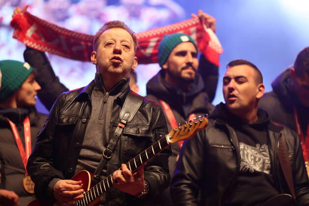 Zagreb, December 18, 2022. Magnificent welcome of the Croatian national football team in Zagreb after winning the bronze medal at the Quatar world cup 2022.