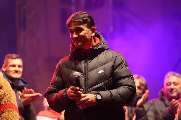 Zagreb, December 18, 2022. Magnificent welcome of the Croatian national football team in Zagreb after winning the bronze medal at the Quatar world cup 2022. Zlatko Dalic