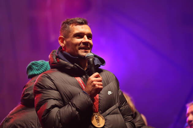 Zagreb, December 18, 2022. Magnificent welcome of the Croatian national football team in Zagreb after winning the bronze medal at the Quatar world cup 2022. Dejan Lovren