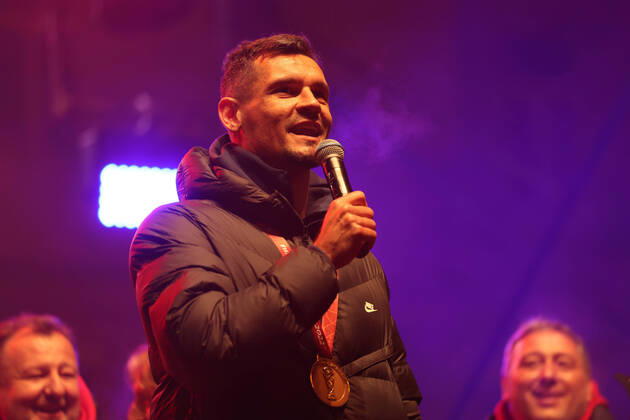Zagreb, December 18, 2022. Magnificent welcome of the Croatian national football team in Zagreb after winning the bronze medal at the Quatar world cup 2022. Dejan Lovren