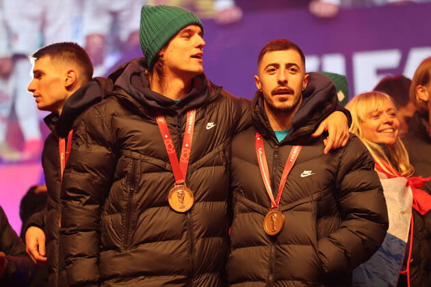 Zagreb, December 18, 2022. Magnificent welcome of the Croatian national football team in Zagreb after winning the bronze medal at the Quatar world cup 2022.