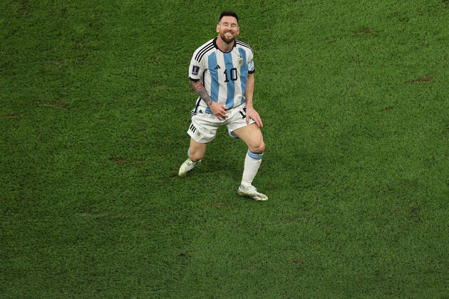 The Final : FIFA World Cup, WM, Weltmeisterschaft, Fussball 18 December 2022, Lusail City - FIFA World Cup Qatar 2022 - Final - Argentina v France - Lionel Messi of Argentina - Photo: Charlotte Wilson Offside. Doha Qatar Copyright: xCharlottexWilsonx xOffsidexOffside