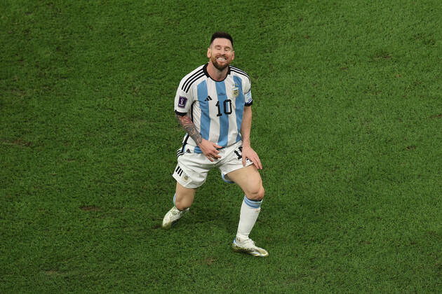 The Final : FIFA World Cup, WM, Weltmeisterschaft, Fussball 18 December 2022, Lusail City - FIFA World Cup Qatar 2022 - Final - Argentina v France - Lionel Messi of Argentina - Photo: Charlotte Wilson Offside. Doha Qatar Copyright: xCharlottexWilsonx xOffsidexOffside