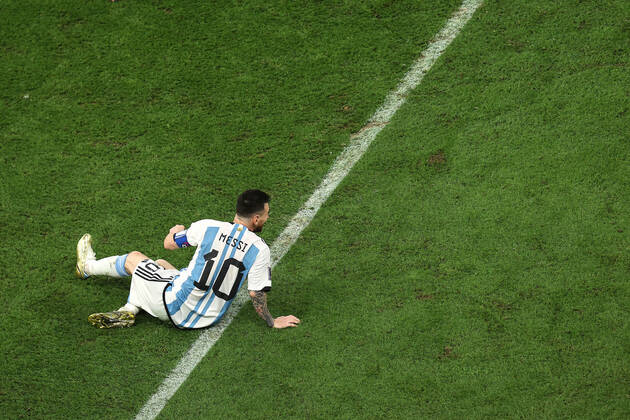 The Final : FIFA World Cup, WM, Weltmeisterschaft, Fussball 18 December 2022, Lusail City - FIFA World Cup Qatar 2022 - Final - Argentina v France - Lionel Messi of Argentina - Photo: Charlotte Wilson Offside. Doha Qatar Copyright: xCharlottexWilsonx xOffsidexOffside