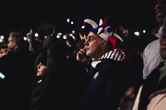 French Football Team Fans Greet The Players On The Place De La Concorde In Paris Supporters of the French football team are gathered in the Place de la Concorde with French flags to welcome the players present on the balcony of the Hotel de Crillon after their return from Qatar after their defeat against Argentina in the final of the World Cup, in Paris, on December 19, 2022. Paris France  Copyright: xSamuelxBoivinx originalFilename:boivin-frenchfo221219_npKDK