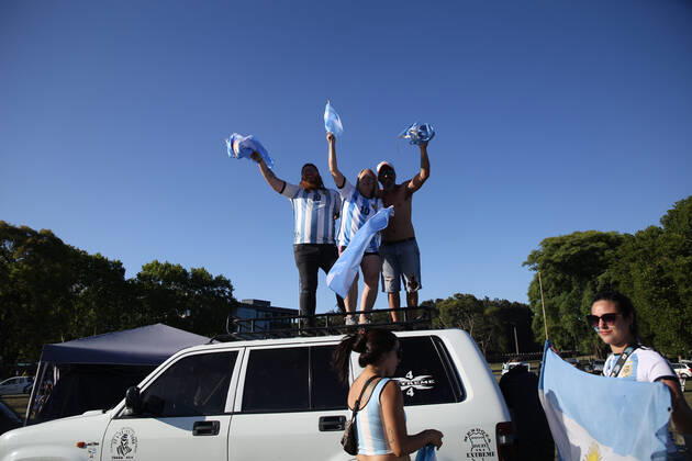 December 20, 2022, ciudad Autonoma, Buenos aires, Argentina: Argentina world champion of the Qatar cup 2022 arrived in argentina at the ezeiza airport ciudad Autónoma Argentina - ZUMAc230 0196943526st Copyright: xVirginiaxChailex