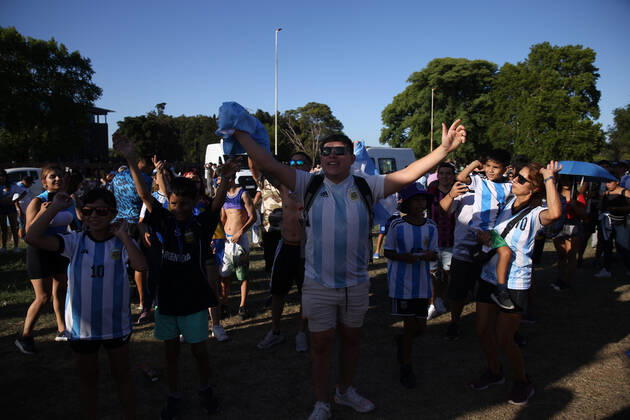 December 20, 2022, ciudad Autonoma, Buenos aires, Argentina: Argentina world champion of the Qatar cup 2022 arrived in argentina at the ezeiza airport ciudad Autónoma Argentina - ZUMAc230 0196943529st Copyright: xVirginiaxChailex