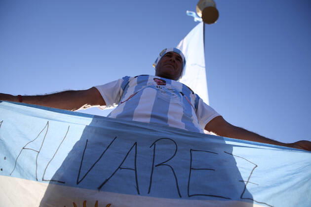 December 20, 2022, ciudad Autonoma, Buenos aires, Argentina: Argentina world champion of the Qatar cup 2022 arrived in argentina at the ezeiza airport ciudad Autónoma Argentina - ZUMAc230 0196943614st Copyright: xVirginiaxChailex