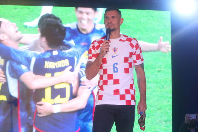 PXL_Dejan Lovren welcome ceremony Welcome ceremony for the Croatian national team, Nationalteam player Dejan Lovren after Croatia won bronze medal at the 2022 FIFA World Cup, WM, Weltmeisterschaft, Fussball in Qatar; in Karlovac; Croatia; KristinaxStedulxFabac PIXSELL