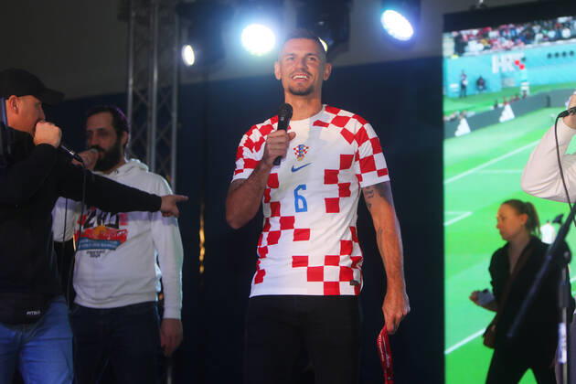 PXL_Dejan Lovren welcome ceremony Welcome ceremony for the Croatian national team, Nationalteam player Dejan Lovren after Croatia won bronze medal at the 2022 FIFA World Cup, WM, Weltmeisterschaft, Fussball in Qatar; in Karlovac; Croatia; KristinaxStedulxFabac PIXSELL