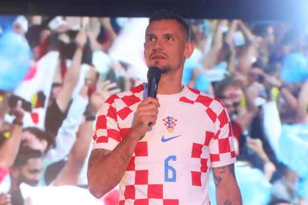 PXL_Dejan Lovren welcome ceremony Welcome ceremony for the Croatian national team, Nationalteam player Dejan Lovren after Croatia won bronze medal at the 2022 FIFA World Cup, WM, Weltmeisterschaft, Fussball in Qatar; in Karlovac; Croatia; KristinaxStedulxFabac PIXSELL