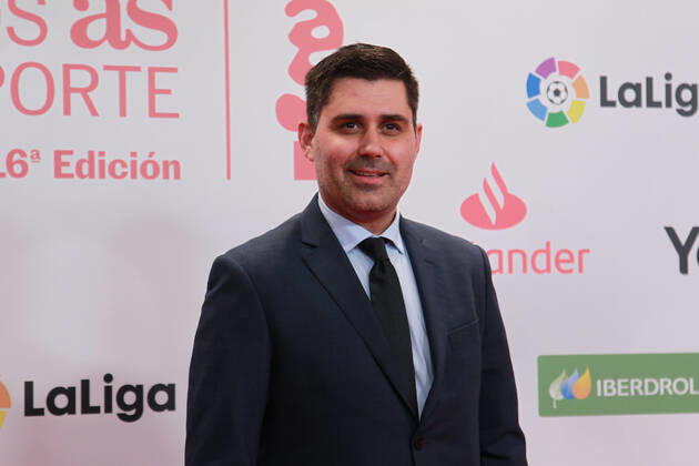 December 20, 2022, MADRID, MADRID, SPAIN: David Aganzo, president of AFE (Spanish Women s Soccer Association) poses for a photo during the 16th edition of the As Sports Awards at The Westin Palace on December 20, 2022 in Madrid, Spain. MADRID SPAIN - ZUMAa181 20221220_zaa_a181_002 Copyright: xIrinaxR.xHipolitox