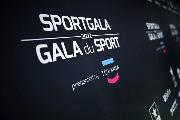 Illustration picture shows the logo of the Sportgala award show, to announce the women and men of the year 2022, Friday 06 January 2023 in Antwerp. JASPERxJACOBS  x57916040x